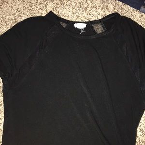 garage black crop top
